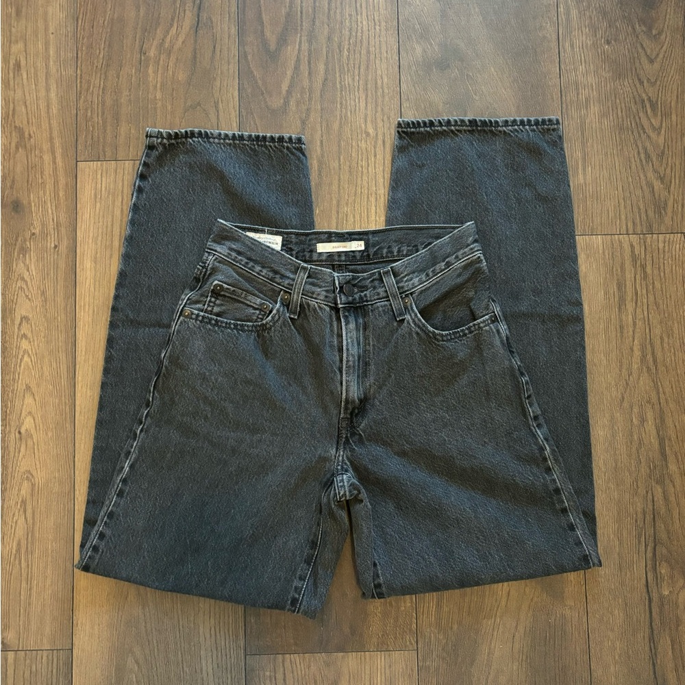 Levi’s black baggy dad jeans